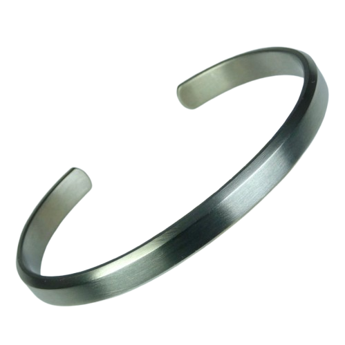 Brazalete plateado hombre autoajustable