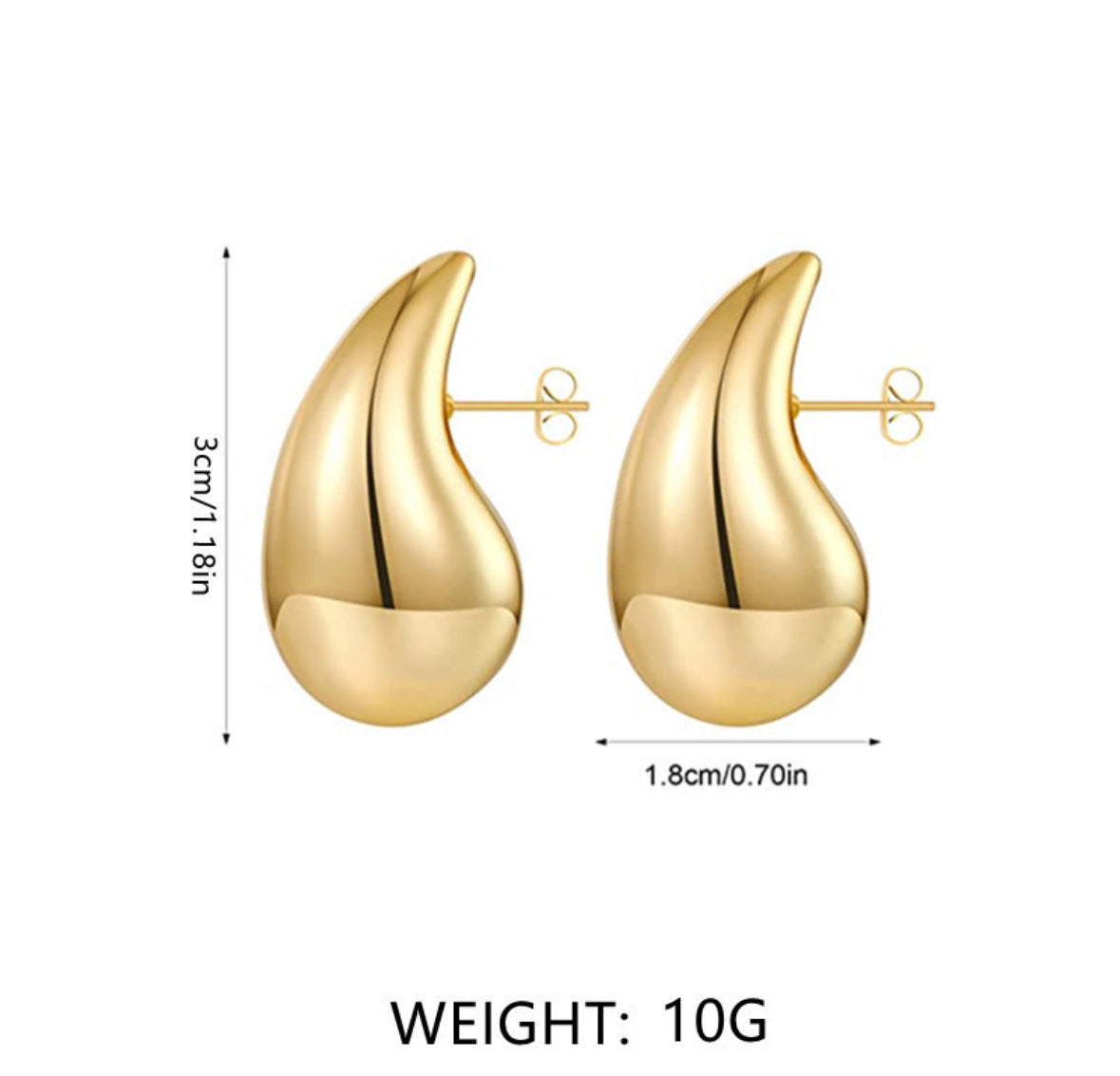 Aretes gota gold
