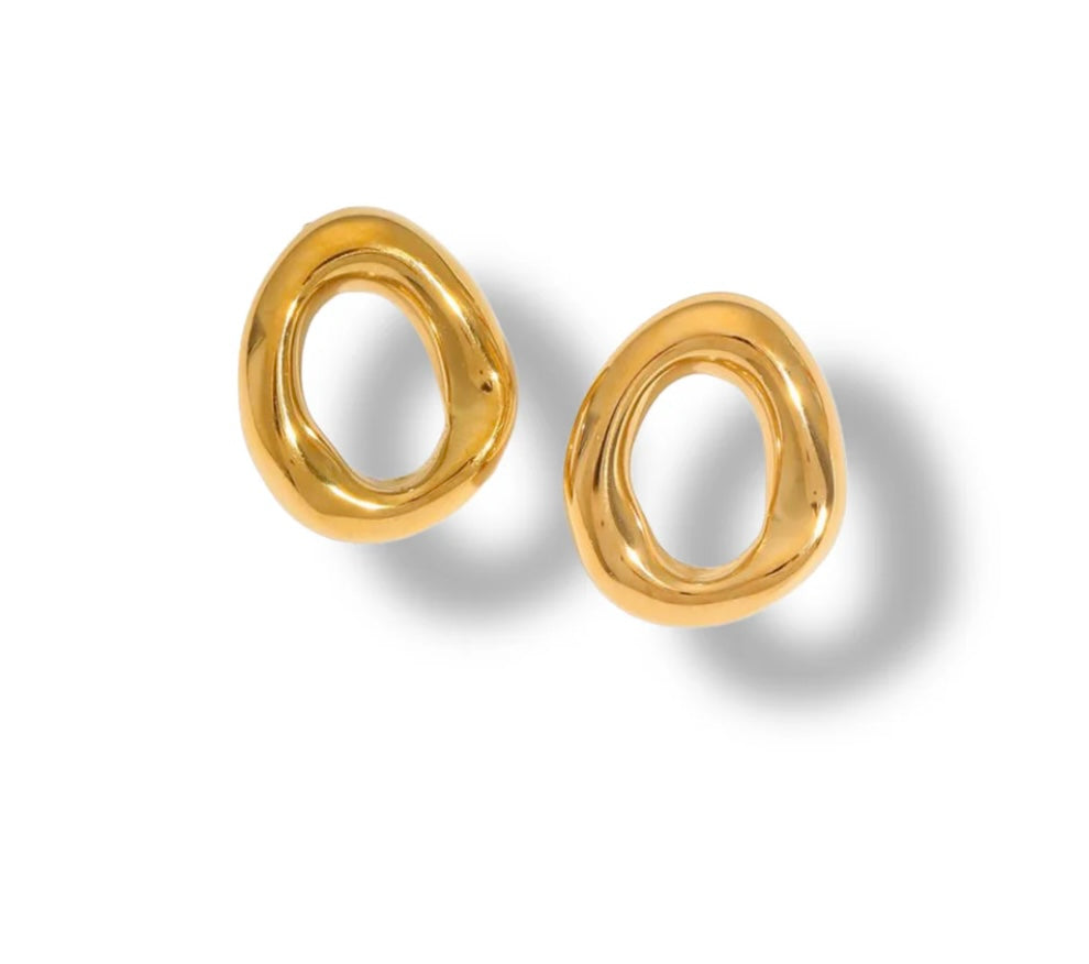 Aretes círculo asimétrico