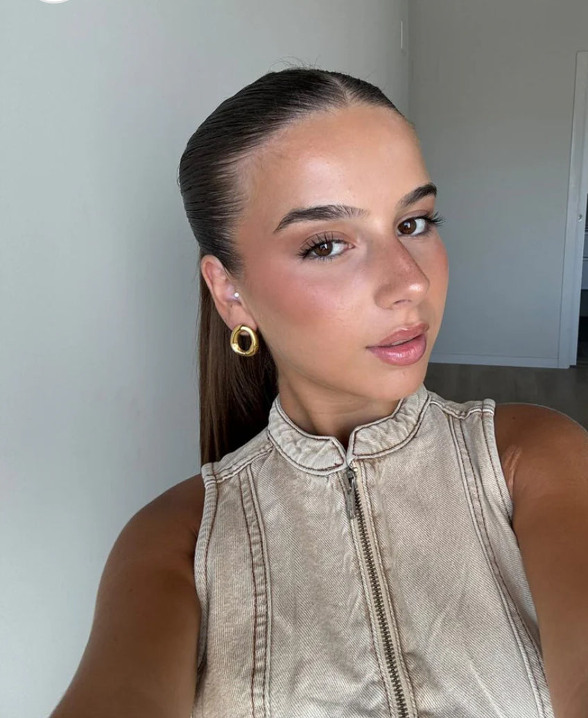 Aretes círculo asimétrico