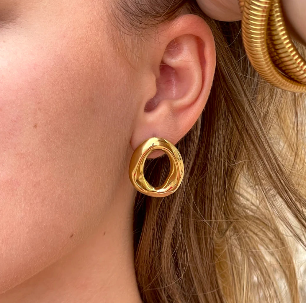 Aretes círculo asimétrico