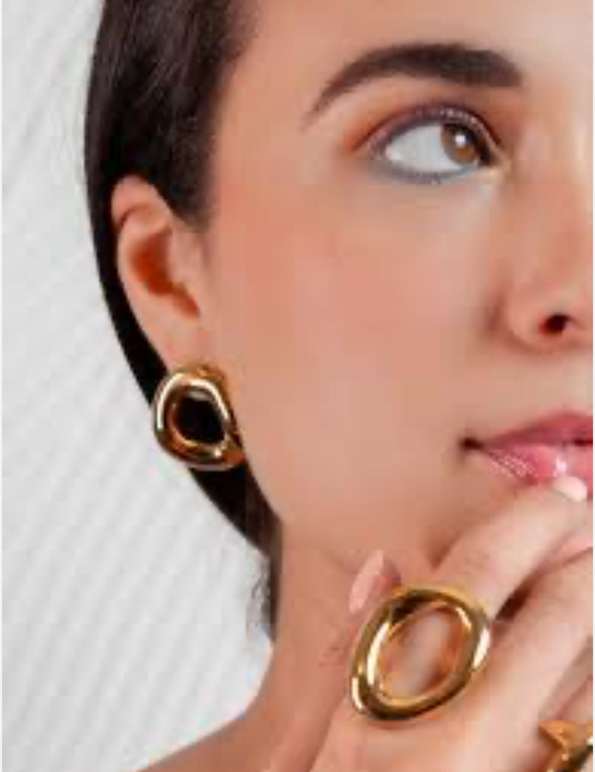 Aretes círculo asimétrico