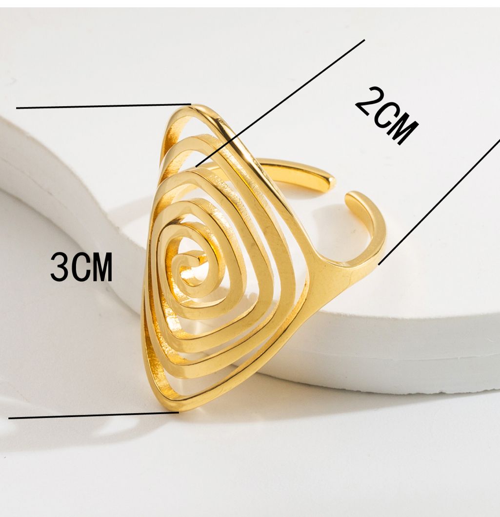 Anillo espiral chapa oro