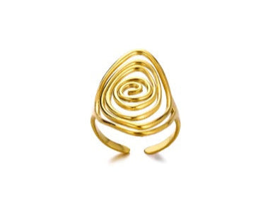 Anillo espiral chapa oro