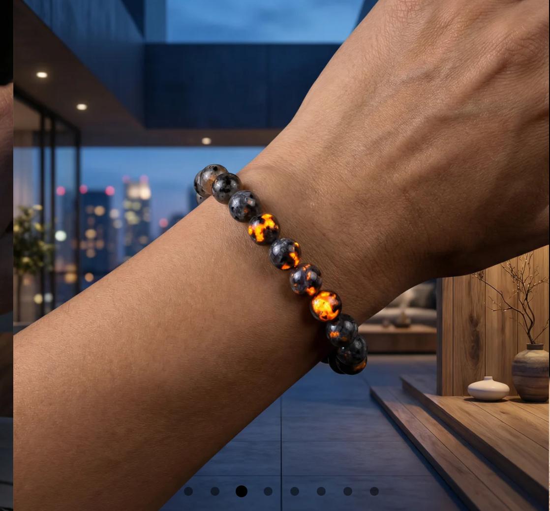 Pulsera piedra natural sodalita (yooperlite)