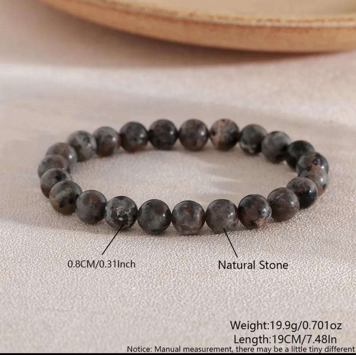 Pulsera piedra natural sodalita (yooperlite)