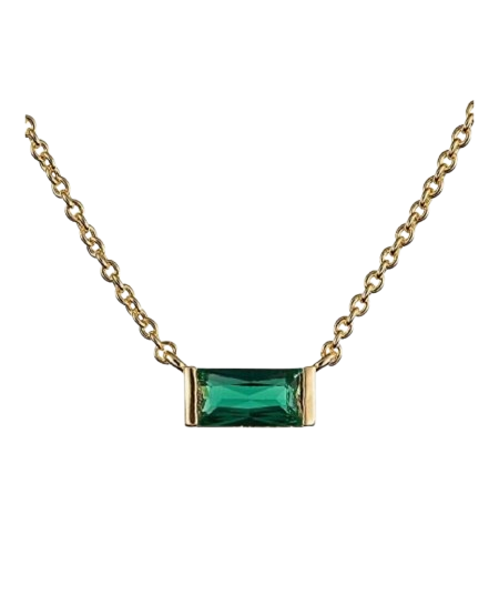 Collar dije verde esmeralda