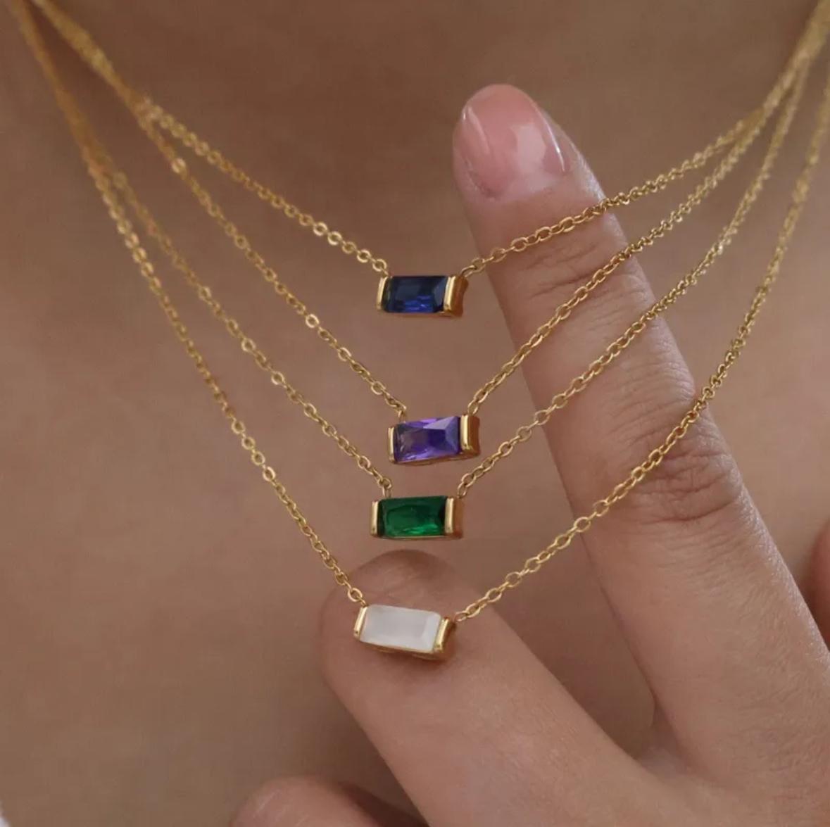 Collar dije verde esmeralda