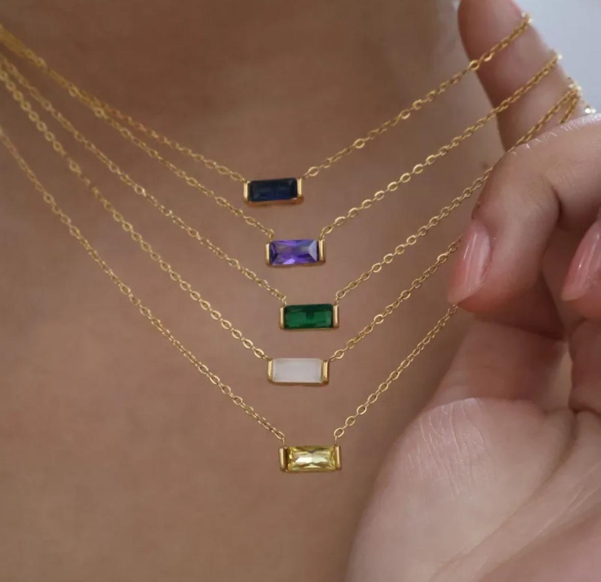 Collar dije verde esmeralda