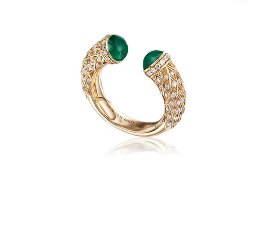 Anillo bio esmeralda autoajustable