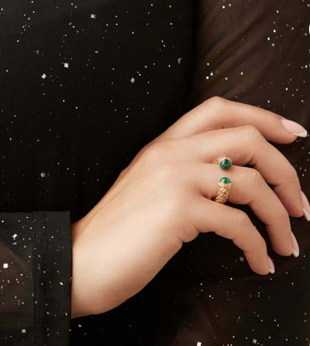 Anillo bio esmeralda autoajustable