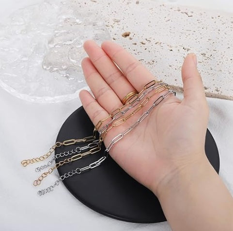 Pulsera eslabones plateada