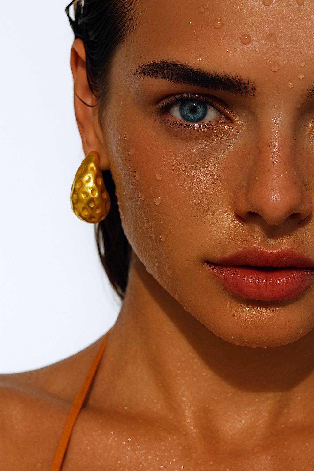 Aretes bold texturizados