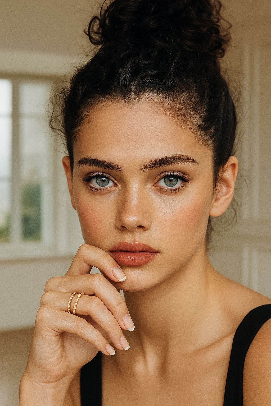 Anillo líneas con circonia autoajustable