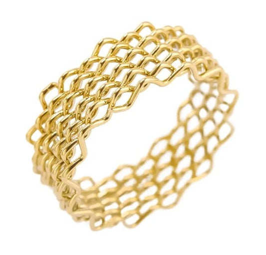 Anillo torsal chapa oro18