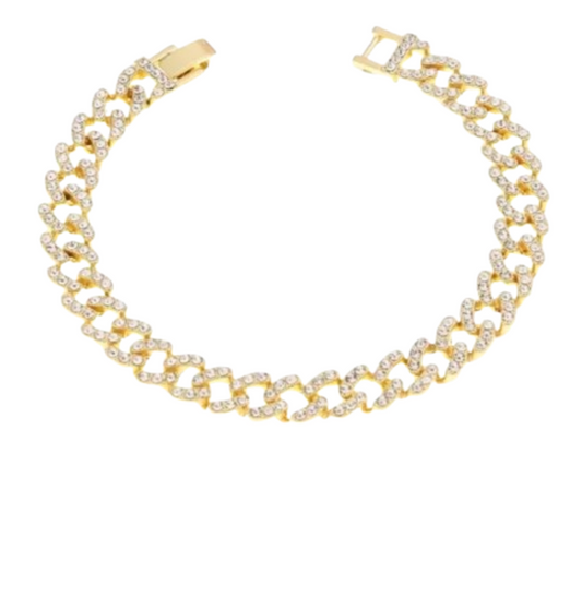 Pulsera figaro circonias bold