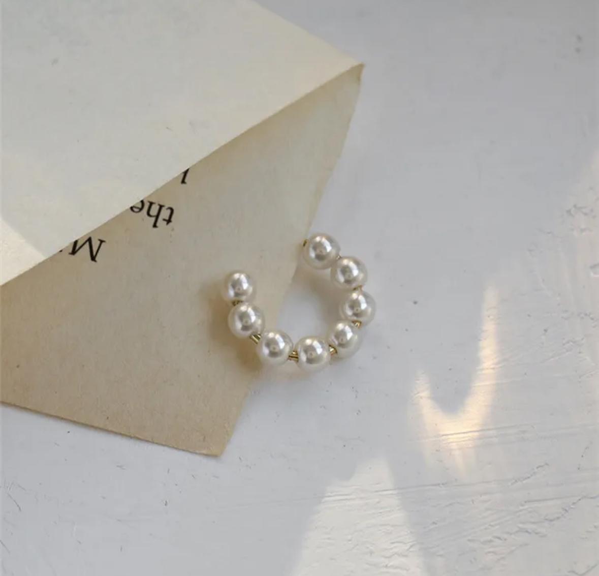 Cuff perlas ajustable