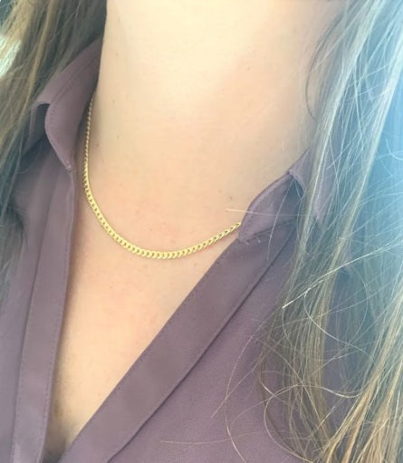 Collar eslabones cubanos delgada