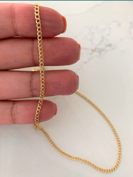 Collar eslabones cubanos delgada