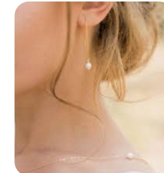 Aretes perla cultivada de río