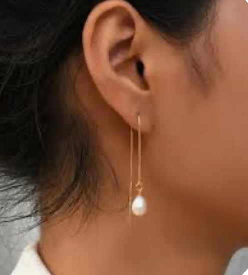 Aretes perla cultivada de río