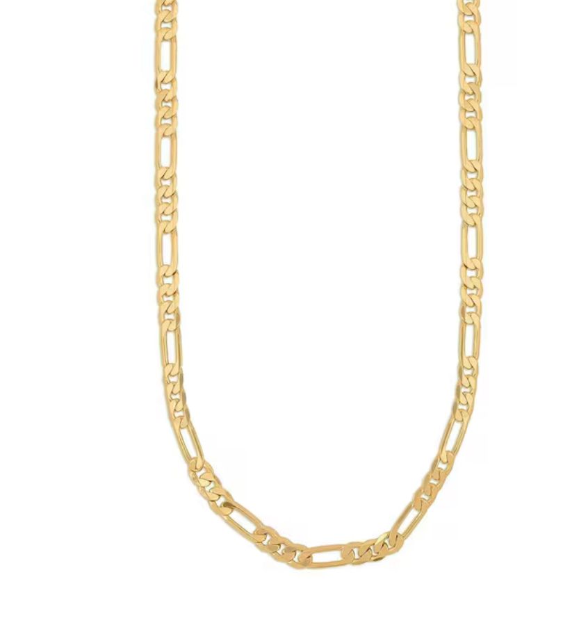 Collar dorado cadena figaro