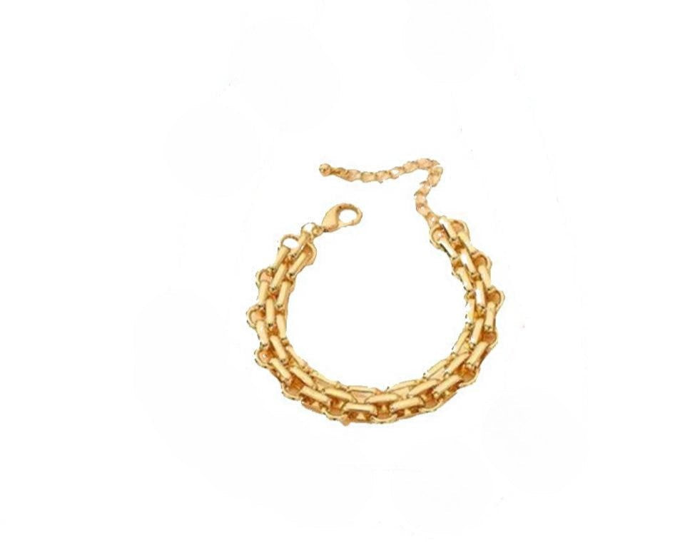 Pulsera eslabones dorados chuncky
