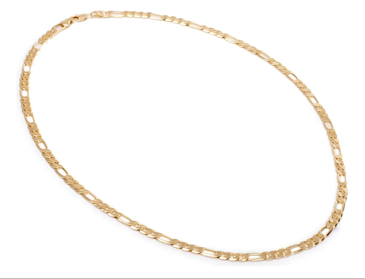 Collar dorado cadena figaro