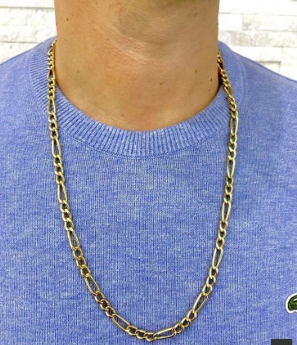 Collar dorado cadena figaro