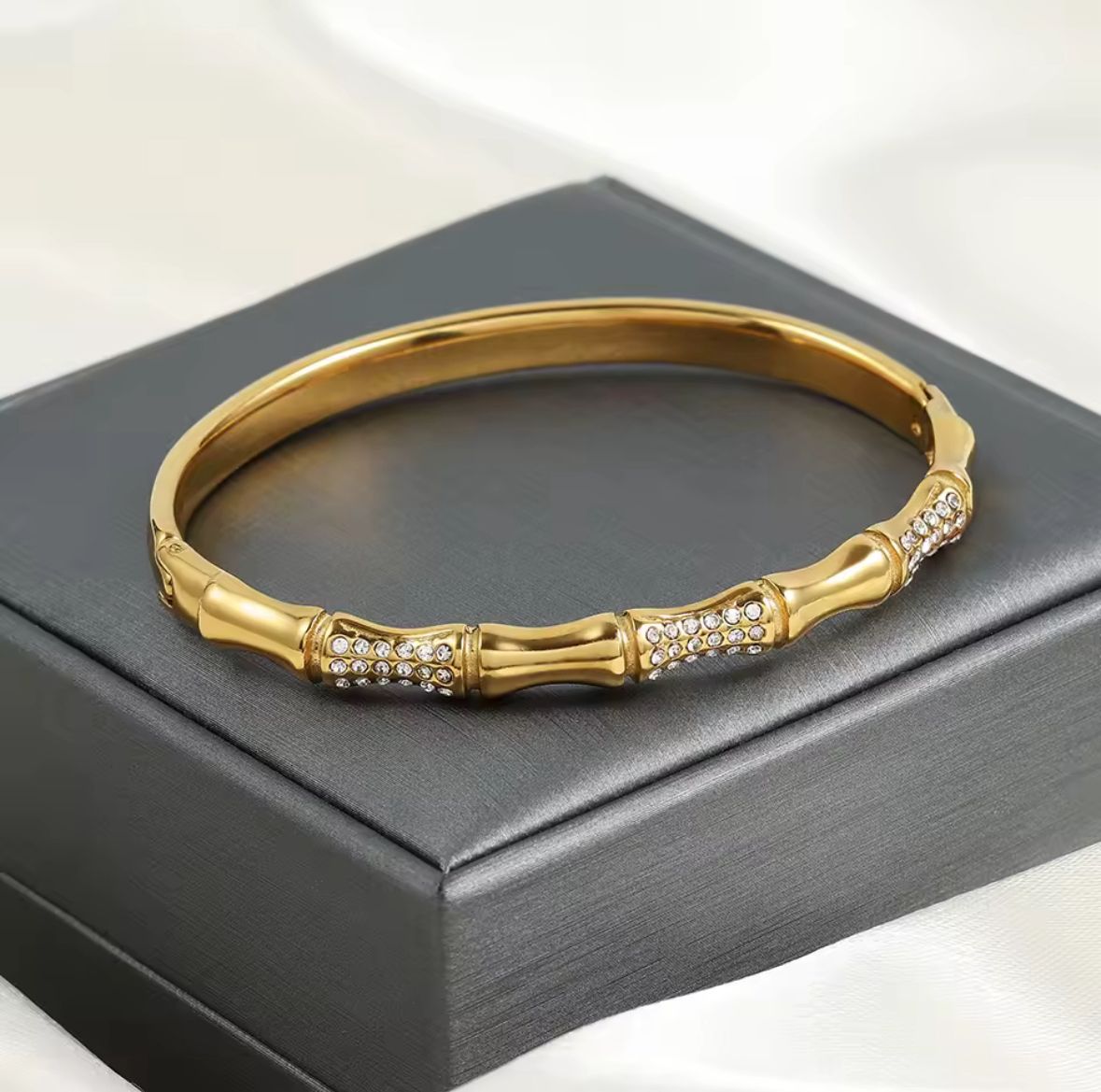 Pulsera bambú circonia