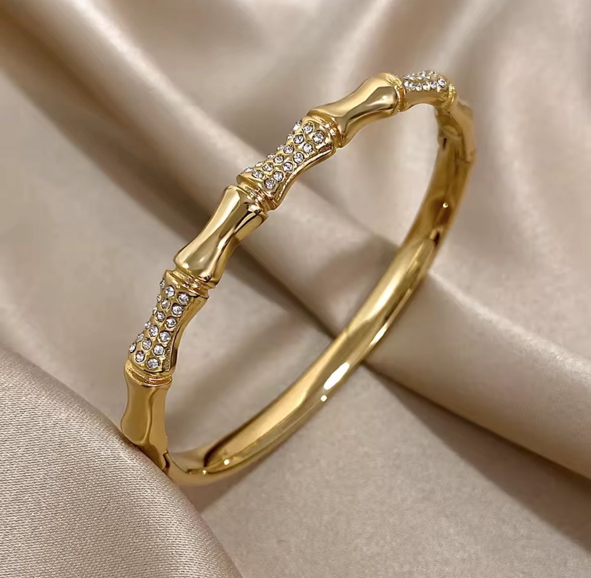 Pulsera bambú circonia