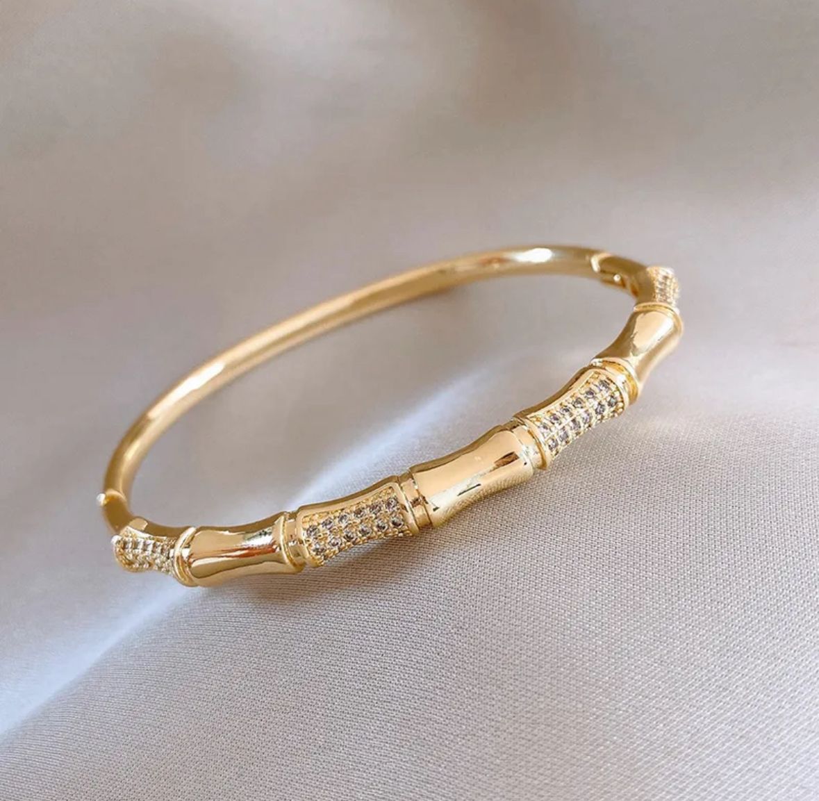 Pulsera bambú circonia