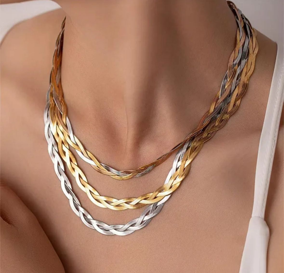 Collar serpiente trenzada