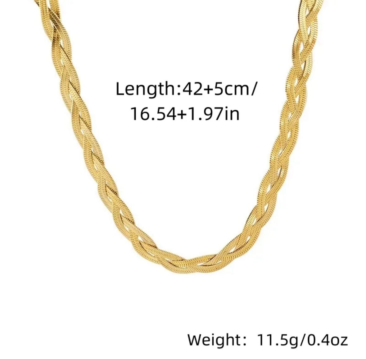 Collar serpiente trenzada