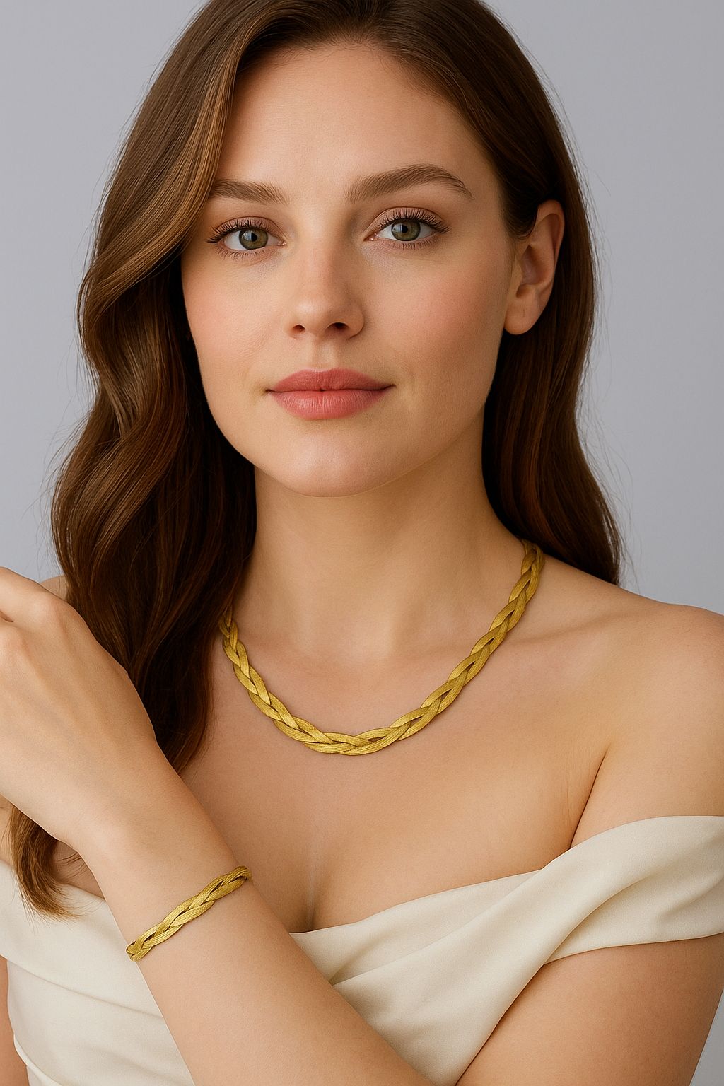 Collar serpiente trenzada