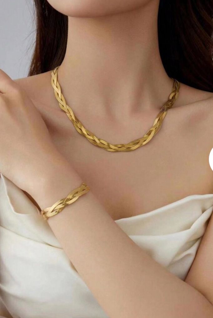 Collar serpiente trenzada