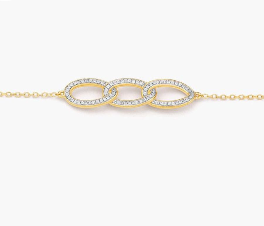 Pulsera cadena brillante