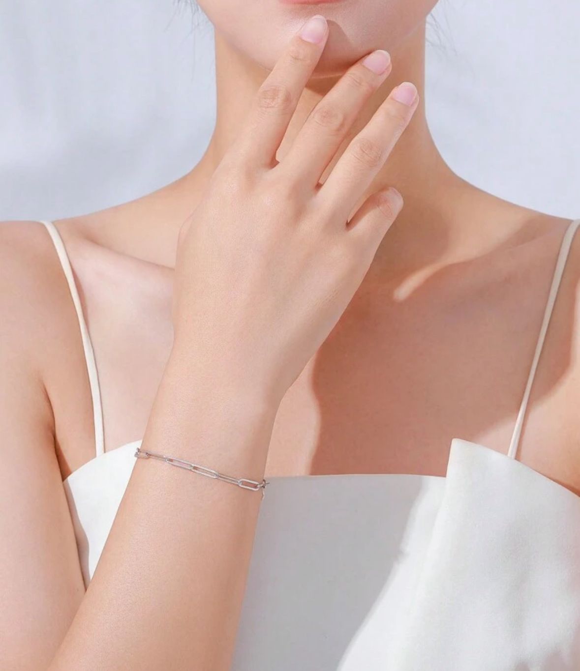 Pulsera eslabones plateada