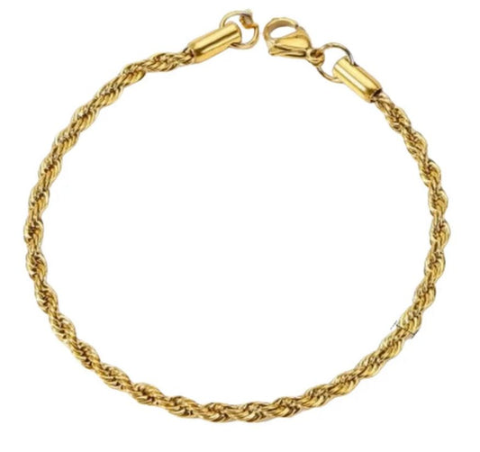 Pulsera torsal chapa oro