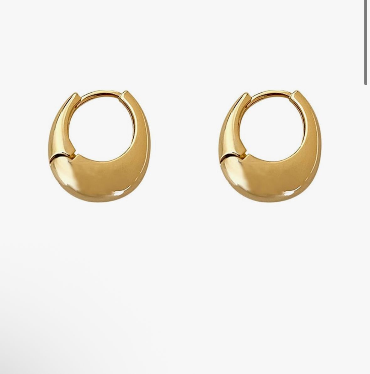 Arete luna chapa oro