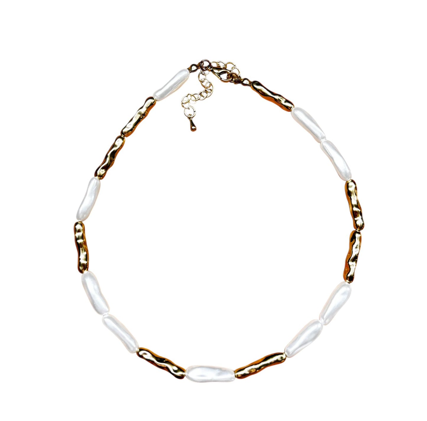 Collar perla alargada