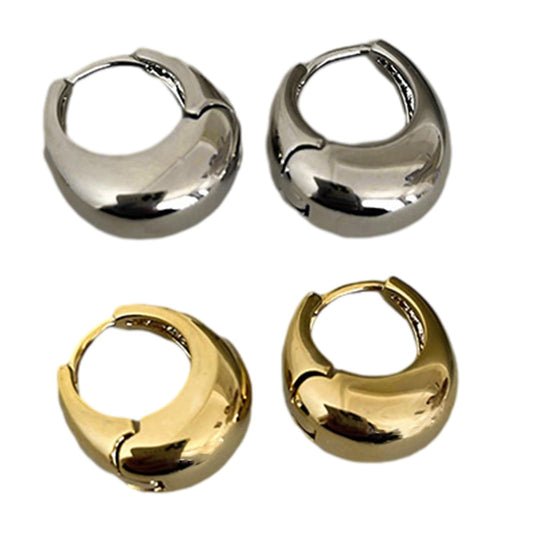 Arete luna chapa oro