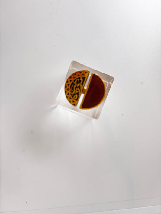 Anillo piedra café  autoajustable