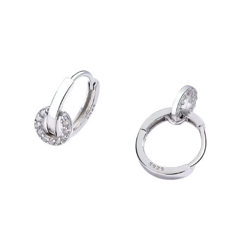 Arracadas plata circonia