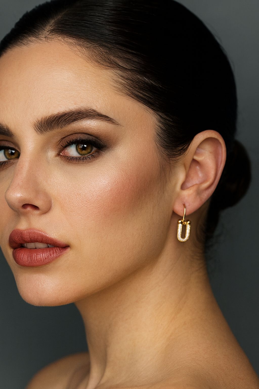 Hoops dobles circonia horseshoe