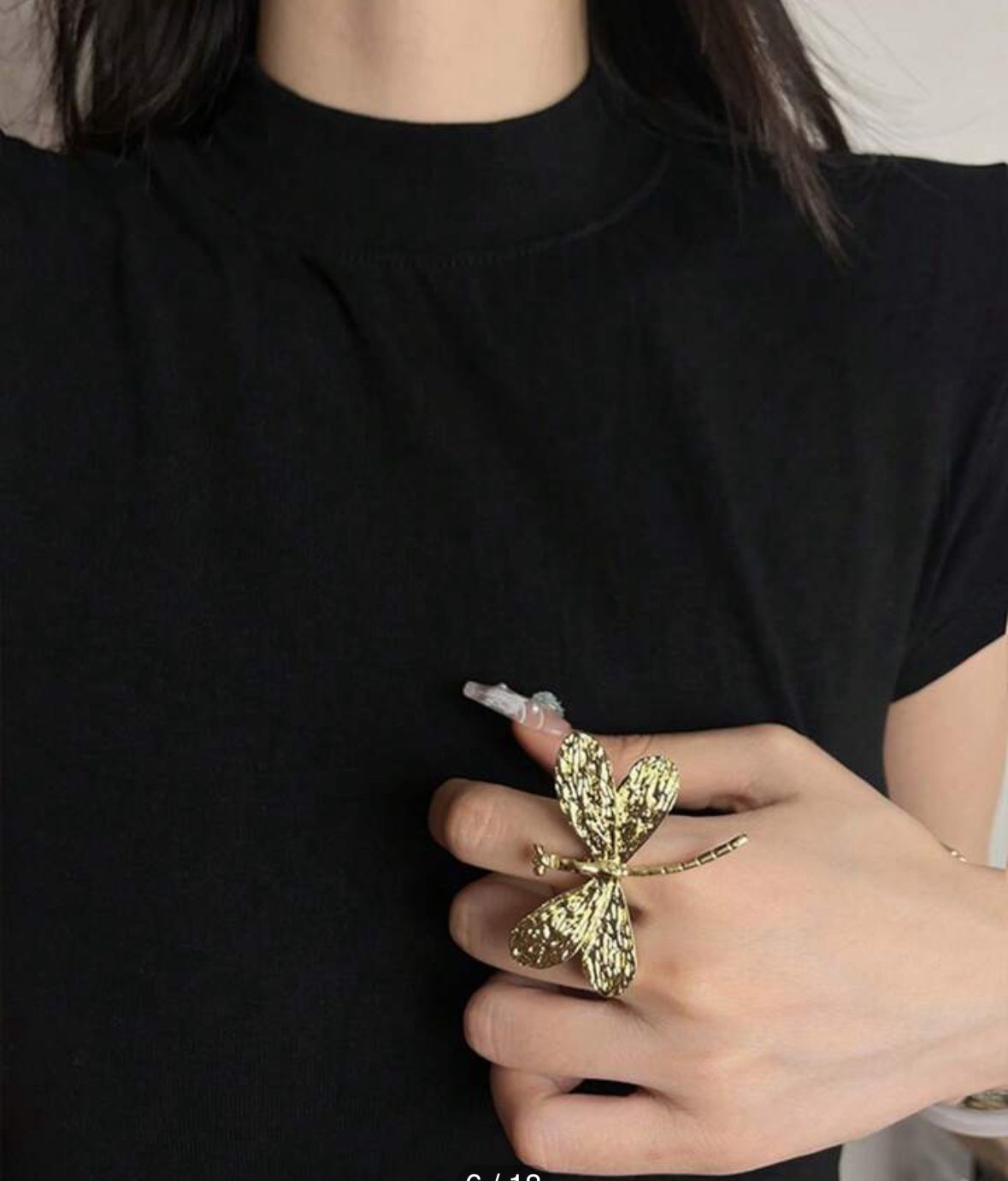 Anillo libélula autoajustable