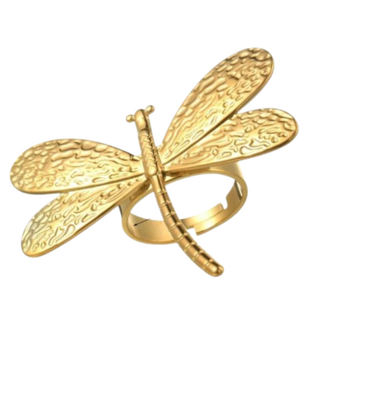 Anillo libélula autoajustable
