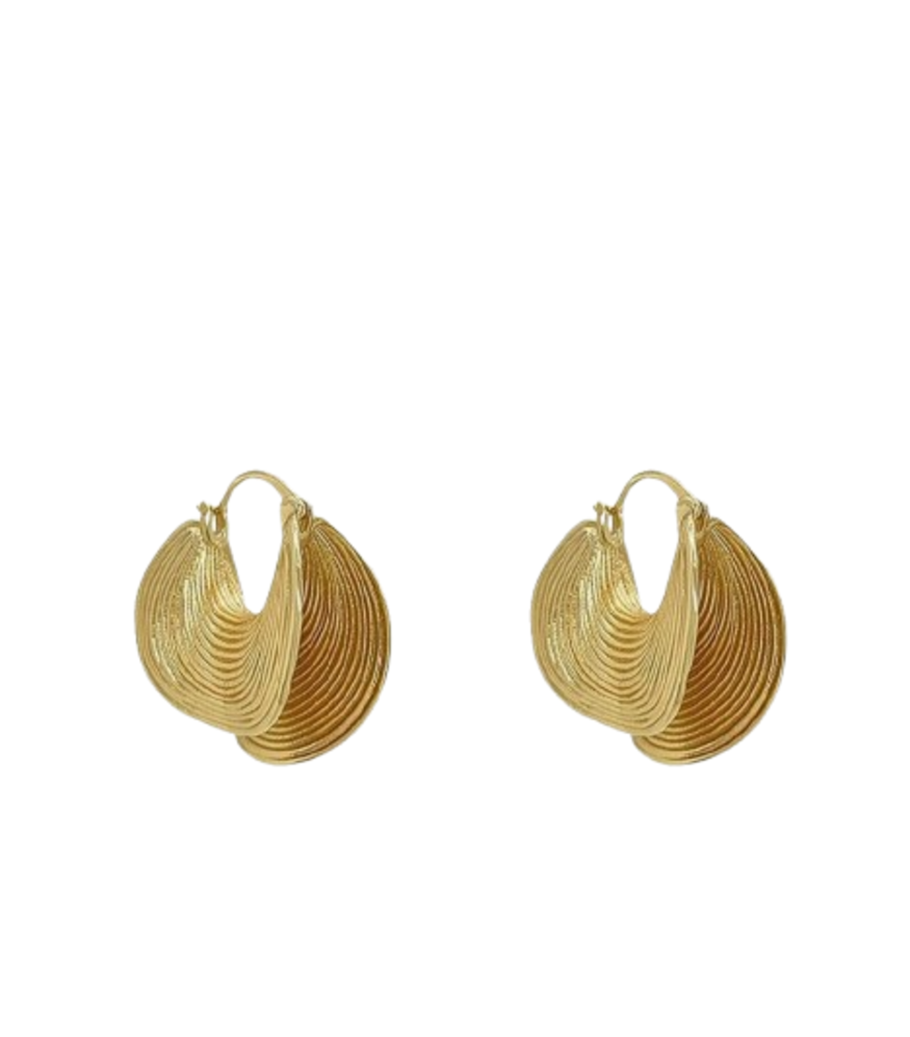 Hoops abanico texurizados