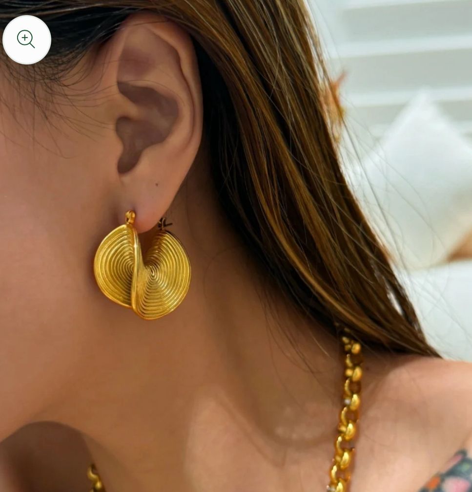 Hoops abanico texurizados