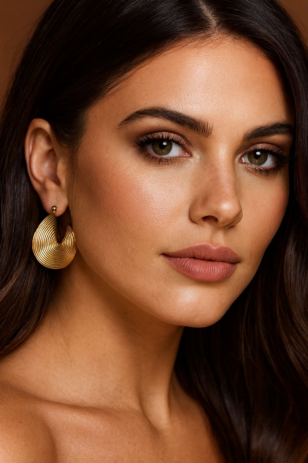 Hoops abanico texurizados